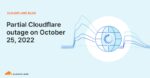 Private: Partial Cloudflare outage on October 25, 2022