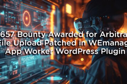 $657 Bounty Awarded for Arbitrary File Upload Patched in WEmanage App Worker WordPress Plugin