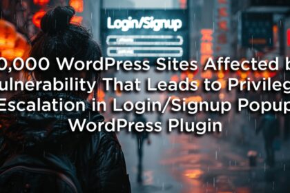40,000 WordPress Sites affected by Vulnerability That Leads to Privilege Escalation in Login/Signup Popup WordPress Plugin
