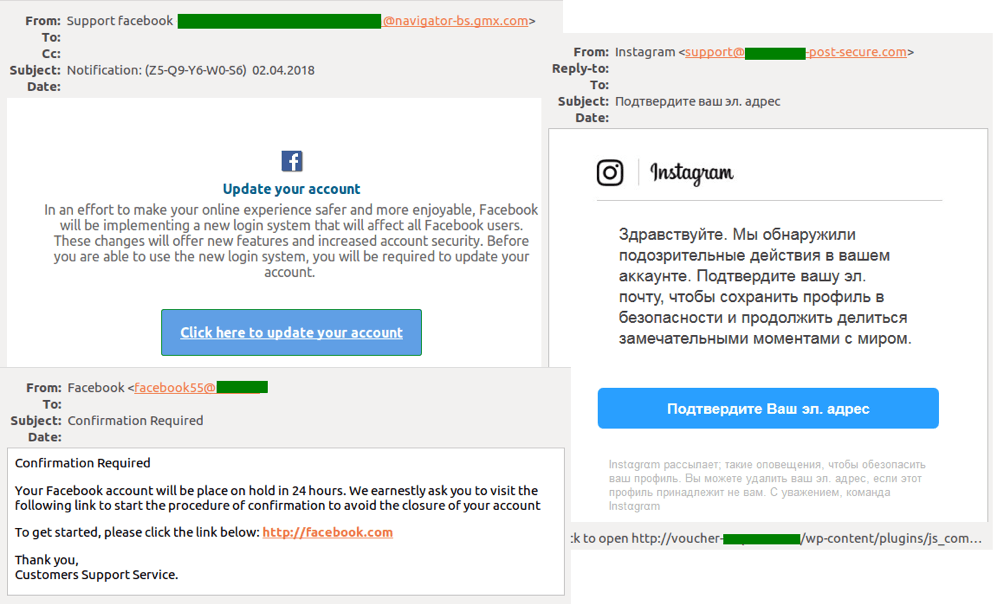 Phishers most popular tricks: Fake notifications from social networks