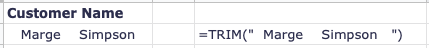 Trim function for text