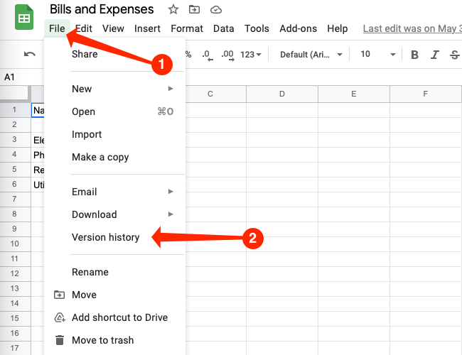 In Google Sheets, you can go to File  Version History to view older versions of your spreadsheet.