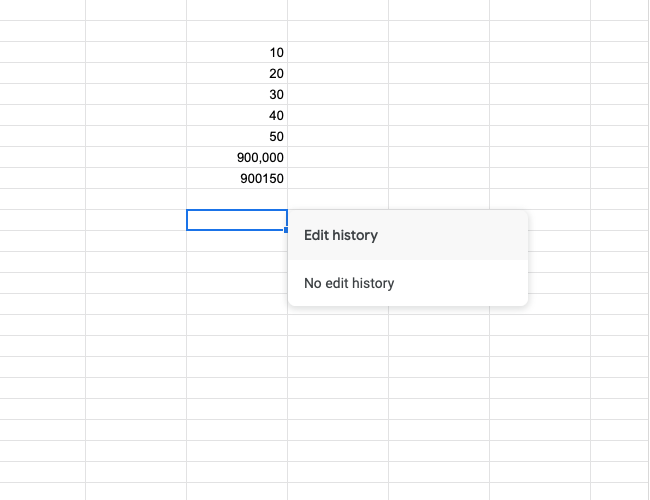 If you haven't made any changes to a cell in Google Sheets, you'll see a pop-up with the message 