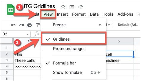 To disable gridlines on Google Sheets, press View  Gridlines in an open spreadsheet.