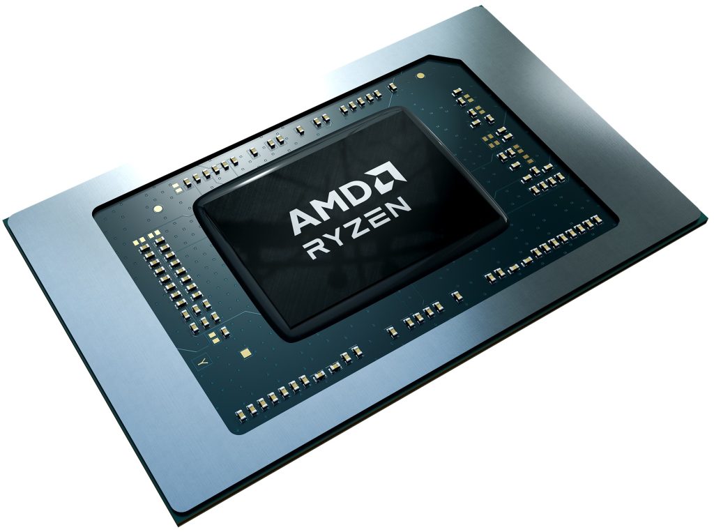 Close-up of an AMD Ryzen chip