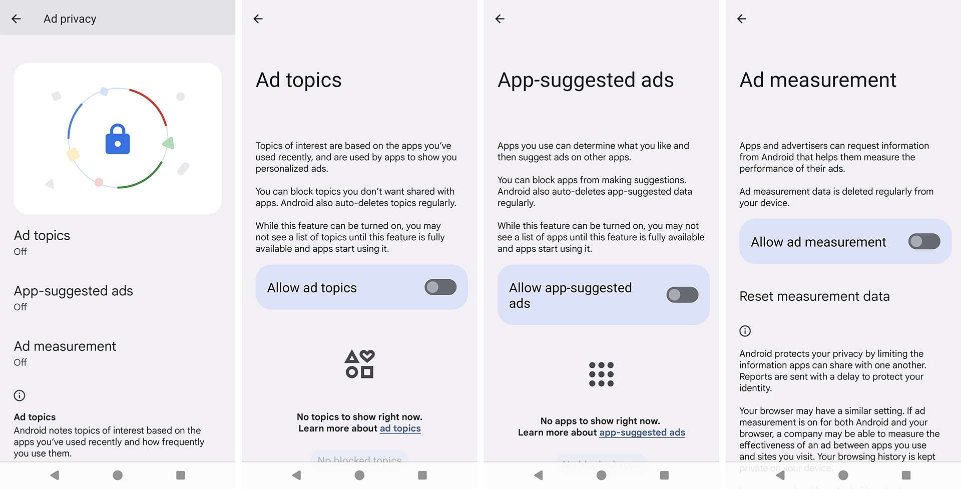 How to disable Google Ad Topics in the Android settings