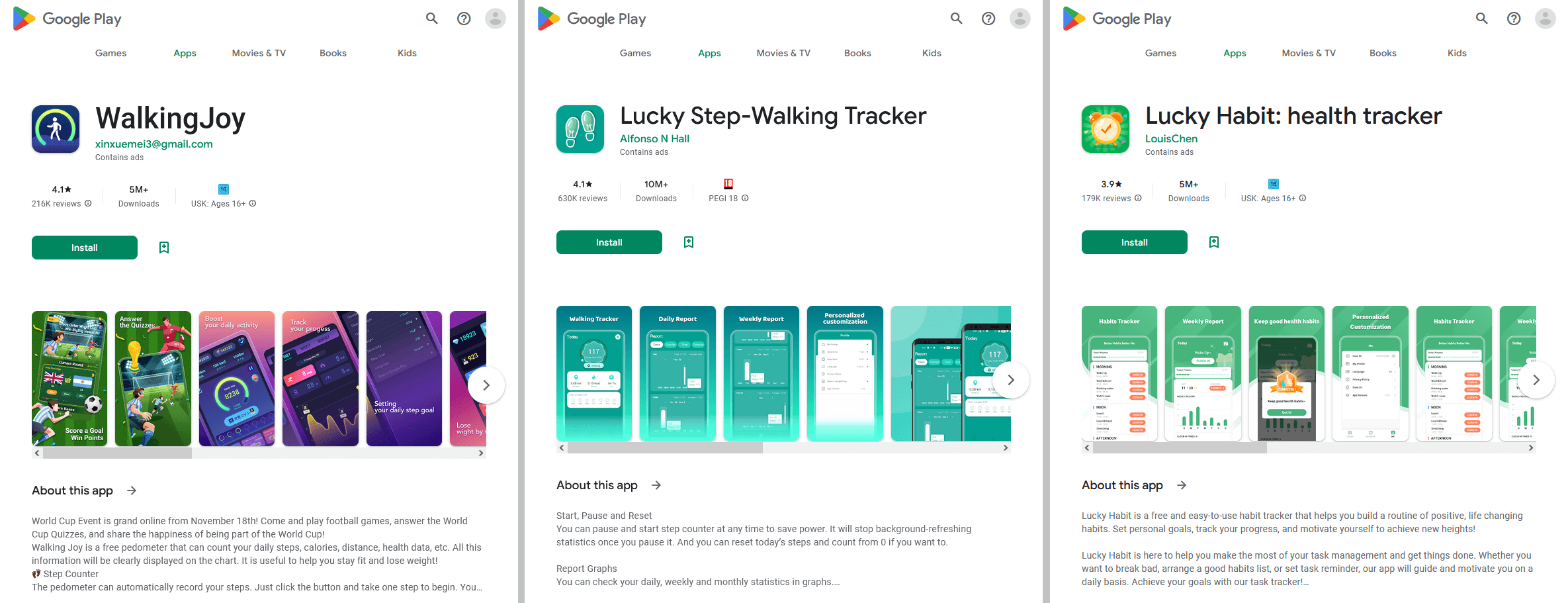 Scam apps on Google Play promising payouts for walking and viewing ads