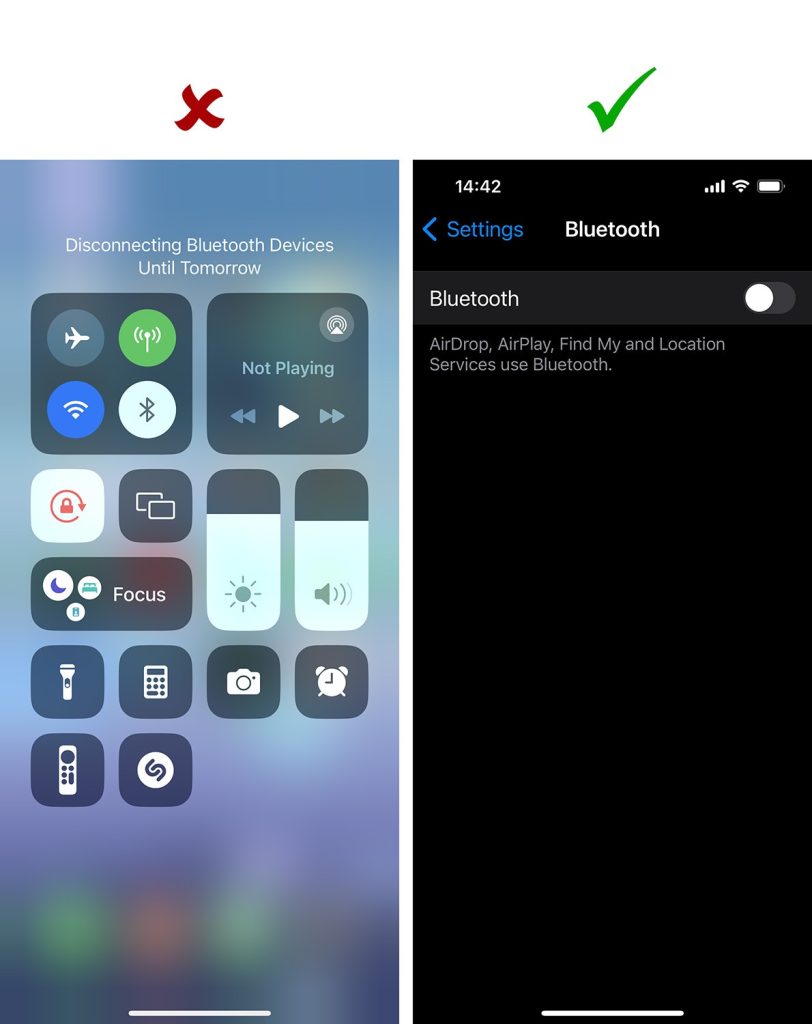How to disable Bluetooth in iOS and iPadOS