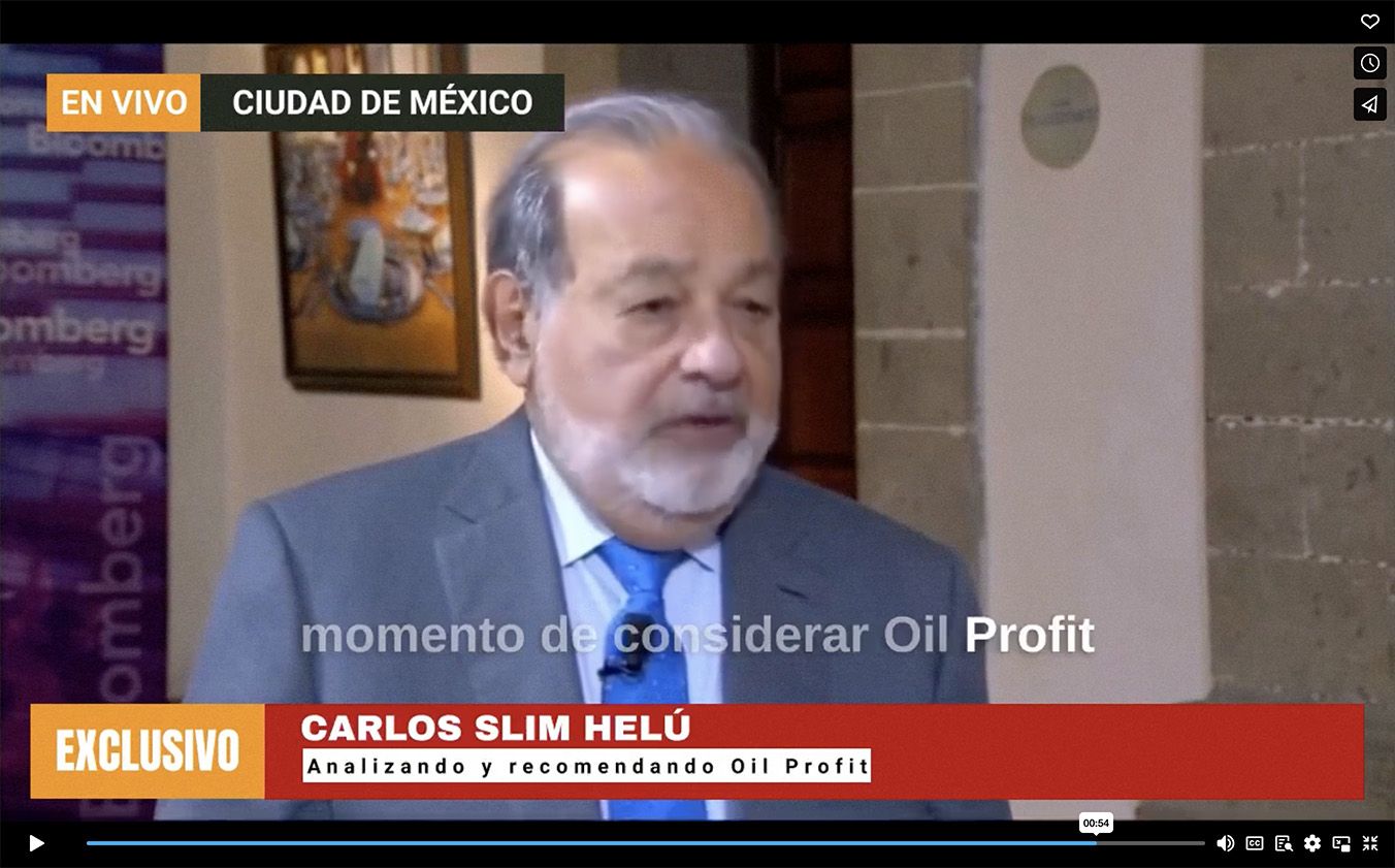 Fake video with Carlos Slim and Oil Profit