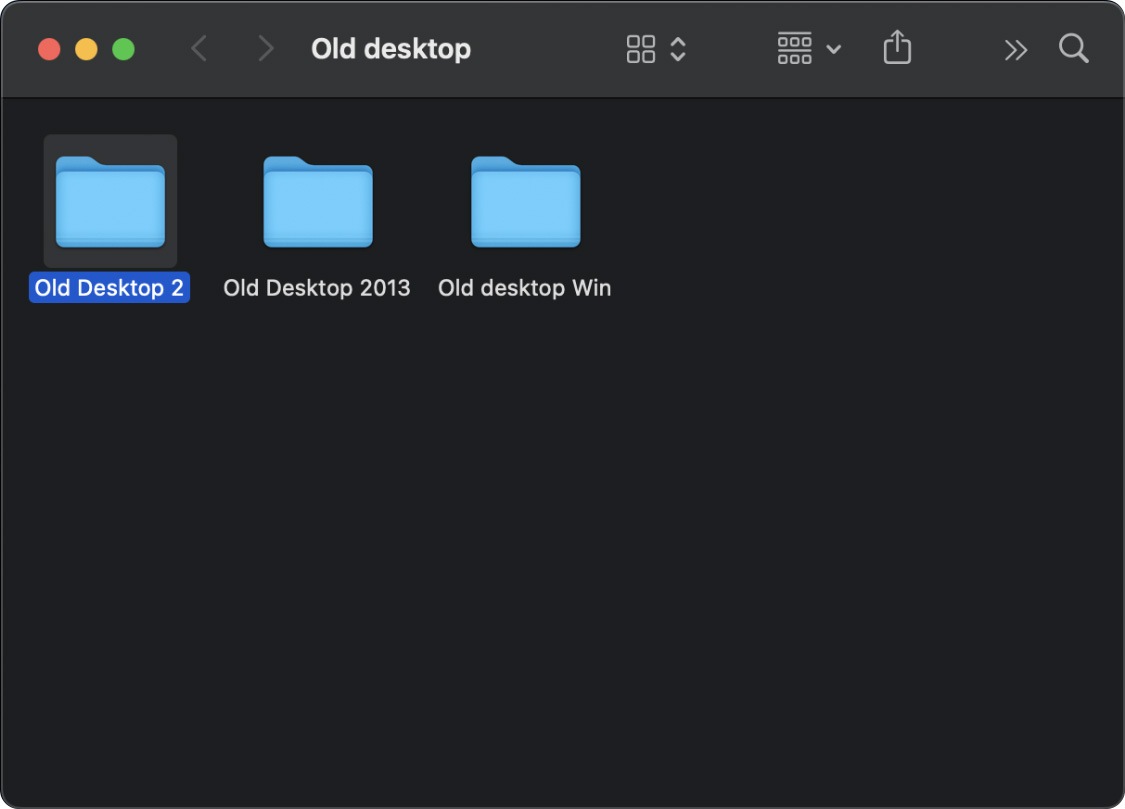 Get rid of the Old Desktop nested folders