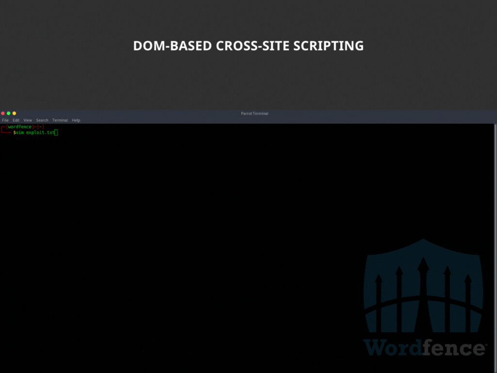 Example of DOM-based XSS